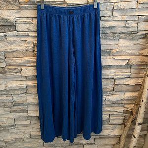 Rare Sold Out Lunya Linen Knit Wide Leg Pant Sail Cerulean Blue Small